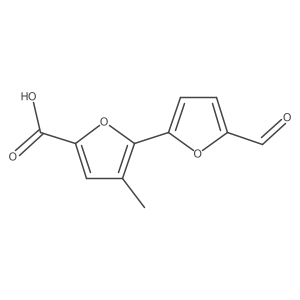 5-(5-Formylfuran-2-yl)-4-methylfuran-2-carboxylic acid结构式