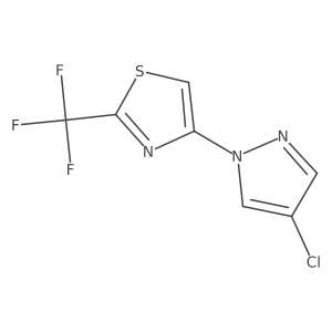 4-(4-chloro-1H-pyrazol-1-yl)-2-(trifluoromethyl)-1,3-thiazole结构式