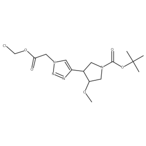 tert-butyl 3-{1-[2-(chloromethoxy)-2-oxoethyl]-1H-1,2,3-triazol-4-yl}-4-methoxypyrrolidine-1-carboxylate结构式