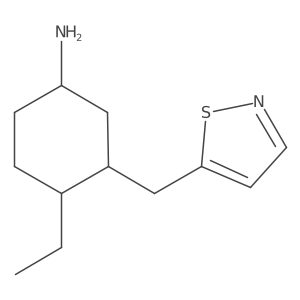 4-Ethyl-3-[(1,2-thiazol-5-yl)methyl]cyclohexan-1-amine结构式
