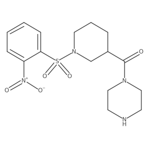 1-[1-(2-Nitrobenzenesulfonyl)piperidine-3-carbonyl]piperazine结构式