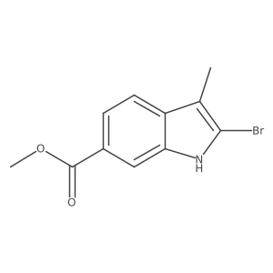 methyl 2-bromo-3-methyl-1H-indole-6-carboxylate Structure