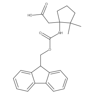 2-[1-({[(9H-fluoren-9-yl)methoxy]carbonyl}amino)-2,2-dimethylcyclopentyl]acetic acid结构式