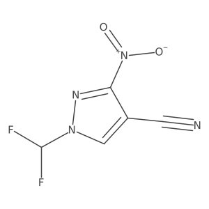 1-(Difluoromethyl)-3-nitro-1H-pyrazole-4-carbonitrile Structure