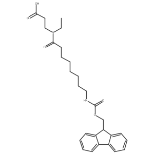 3-[N-ethyl-8-({[(9H-fluoren-9-yl)methoxy]carbonyl}amino)octanamido]propanoic acid Structure