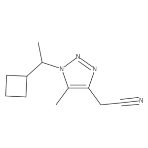 2-[1-(1-cyclobutylethyl)-5-methyl-1H-1,2,3-triazol-4-yl]acetonitrile Structure