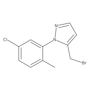 5-(bromomethyl)-1-(5-chloro-2-methylphenyl)-1H-pyrazole结构式
