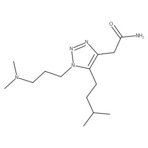 2-{1-[3-(dimethylamino)propyl]-5-(3-methylbutyl)-1H-1,2,3-triazol-4-yl}acetamide结构式