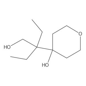 4-(2-Ethyl-1-hydroxybutan-2-yl)oxan-4-ol Structure