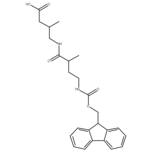 4-[4-({[(9H-fluoren-9-yl)methoxy]carbonyl}amino)-2-methylbutanamido]-3-methylbutanoic acid结构式