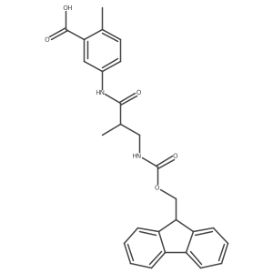 5-[3-({[(9H-fluoren-9-yl)methoxy]carbonyl}amino)-2-methylpropanamido]-2-methylbenzoic acid Structure