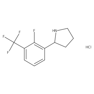 2-(2-Fluoro-3-(trifluoromethyl)phenyl)pyrrolidine hydrochloride结构式