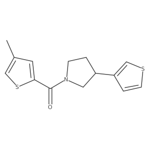 (4-methyl-2-thienyl)-[3-(3-thienyl)pyrrolidin-1-yl]methanone Structure