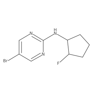 5-bromo-N-(2-fluorocyclopentyl)pyrimidin-2-amine结构式