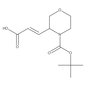 3-{4-[(Tert-butoxy)carbonyl]morpholin-3-yl}prop-2-enoic acid结构式
