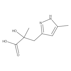 2-hydroxy-2-methyl-3-(5-methyl-1H-pyrazol-3-yl)propanoic acid Structure