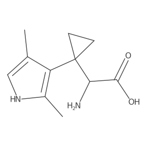 2-amino-2-[1-(2,4-dimethyl-1H-pyrrol-3-yl)cyclopropyl]acetic acid Structure
