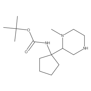 tert-butyl N-[1-(1-methylpiperazin-2-yl)cyclopentyl]carbamate结构式