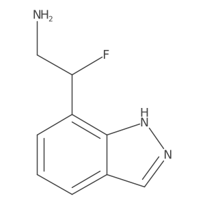 2-fluoro-2-(1H-indazol-7-yl)ethan-1-amine结构式