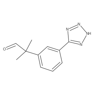 2-methyl-2-[3-(1H-1,2,3,4-tetrazol-5-yl)phenyl]propanal结构式