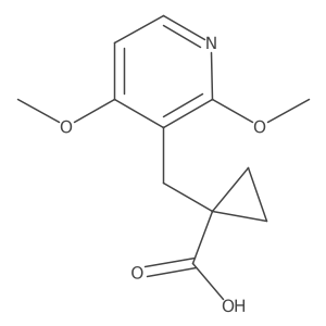 1-[(2,4-Dimethoxypyridin-3-yl)methyl]cyclopropane-1-carboxylic acid结构式