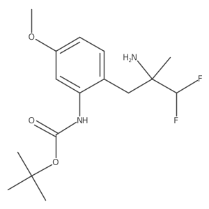 tert-butyl N-[2-(2-amino-3,3-difluoro-2-methylpropyl)-5-methoxyphenyl]carbamate结构式