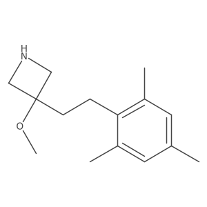 3-Methoxy-3-[2-(2,4,6-trimethylphenyl)ethyl]azetidine结构式