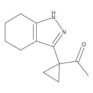 1-[1-(4,5,6,7-tetrahydro-1H-indazol-3-yl)cyclopropyl]ethan-1-one结构式
