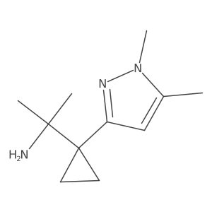 2-[1-(1,5-dimethyl-1H-pyrazol-3-yl)cyclopropyl]propan-2-amine Structure