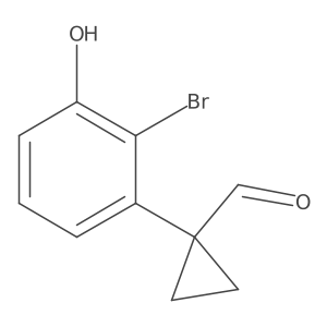 1-(2-Bromo-3-hydroxyphenyl)cyclopropane-1-carbaldehyde结构式