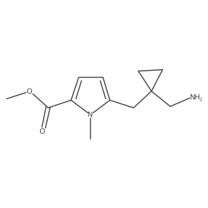 methyl 5-{[1-(aminomethyl)cyclopropyl]methyl}-1-methyl-1H-pyrrole-2-carboxylate结构式