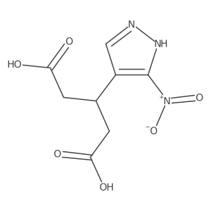 3-(3-nitro-1H-pyrazol-4-yl)pentanedioic acid Structure