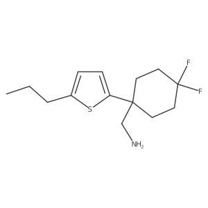 [4,4-Difluoro-1-(5-propylthiophen-2-yl)cyclohexyl]methanamine Structure
