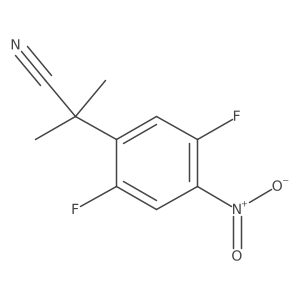 2-(2,5-Difluoro-4-nitrophenyl)-2-methylpropanenitrile结构式