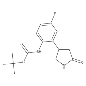 tert-butyl N-[4-fluoro-2-(5-oxopyrrolidin-3-yl)phenyl]carbamate Structure