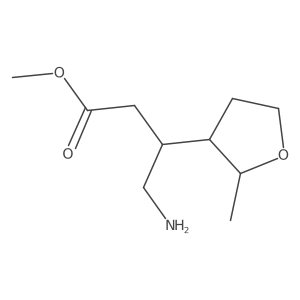 Methyl 4-amino-3-(2-methyloxolan-3-yl)butanoate结构式