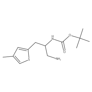 tert-butyl N-[1-amino-3-(4-methylthiophen-2-yl)propan-2-yl]carbamate结构式