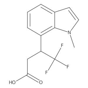 4,4,4-trifluoro-3-(1-methyl-1H-indol-7-yl)butanoic acid结构式