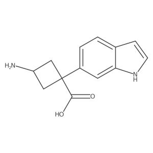 3-amino-1-(1H-indol-6-yl)cyclobutane-1-carboxylic acid Structure