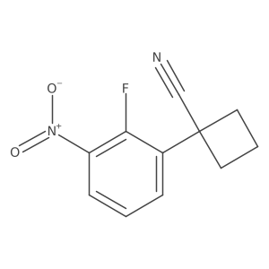 1-(2-Fluoro-3-nitrophenyl)cyclobutane-1-carbonitrile结构式