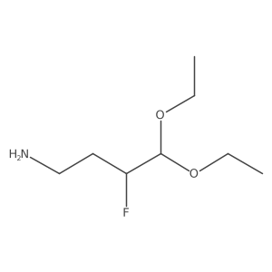 4,4-Diethoxy-3-fluorobutan-1-amine结构式