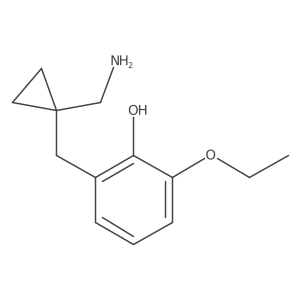 2-{[1-(Aminomethyl)cyclopropyl]methyl}-6-ethoxyphenol Structure