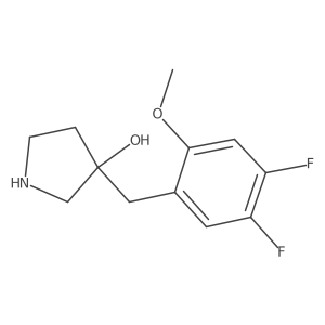 3-[(4,5-Difluoro-2-methoxyphenyl)methyl]pyrrolidin-3-ol结构式