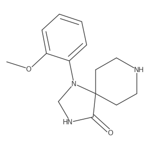 1-(2-Methoxyphenyl)-1,3,8-triazaspiro[4.5]decan-4-one结构式