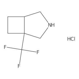 (1R,5R)-1-(Trifluoromethyl)-3-azabicyclo[3.2.0]heptane;hydrochloride Structure