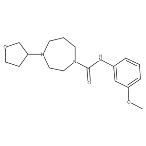 N-(3-methoxyphenyl)-4-(oxolan-3-yl)-1,4-diazepane-1-carboxamide结构式
