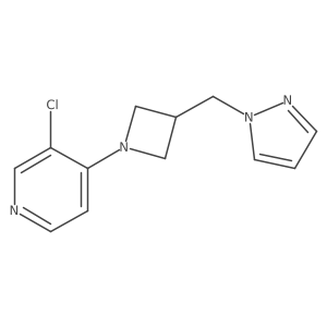 3-chloro-4-{3-[(1H-pyrazol-1-yl)methyl]azetidin-1-yl}pyridine Structure