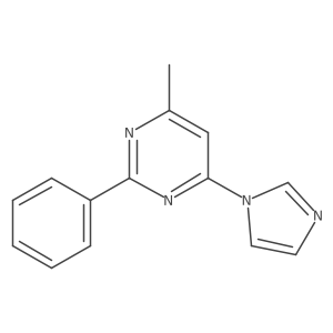 4-(1H-imidazol-1-yl)-6-methyl-2-phenylpyrimidine结构式