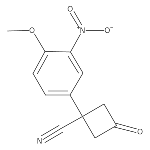 1-(4-Methoxy-3-nitrophenyl)-3-oxocyclobutane-1-carbonitrile Structure