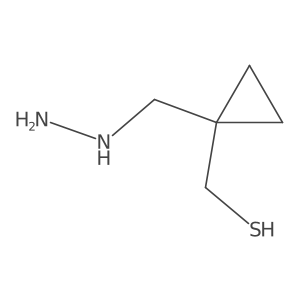 (1-(Hydrazinylmethyl)cyclopropyl)methanethiol结构式